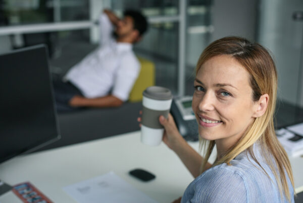 Kaffepause på kontoret